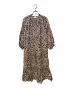 CLOTH&CROSSクロスアンドクロス）の古着「リネン混ワンピース」｜ブラウン