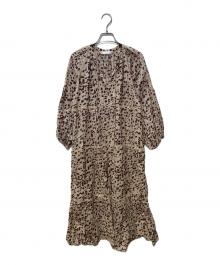 CLOTH&CROSS（クロスアンドクロス）の古着「リネン混ワンピース」｜ブラウン