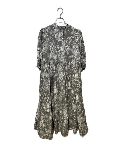 Vin（ヴィン）Vin (ヴィン) 花柄ワンピース グレー サイズ:FREEの古着・服飾アイテム
