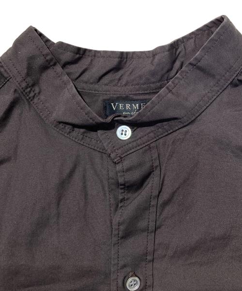 VERMEIL par iena（ヴェルメイユ パー イエナ）VERMEIL par iena (ヴェルメイユ パー イエナ) THOMAS MASON (トーマスメイソン) ノーカラーシャツワンピース ブラック サイズ:不明の古着・服飾アイテム