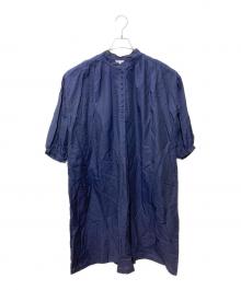 a piece of LIbrary（アピースオブライブラリー）の古着「リネン混ワンピース」｜ネイビー