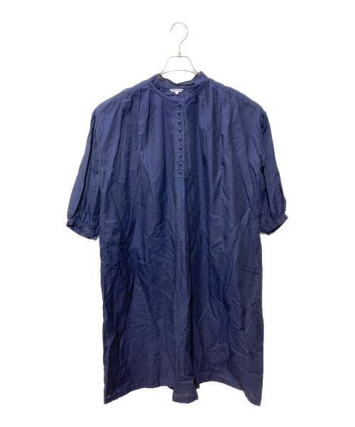 a piece of LIbrary（アピースオブライブラリー）a piece of library (アピースオブライブラリー) リネン混ワンピース ネイビー サイズ:Sの古着・服飾アイテム