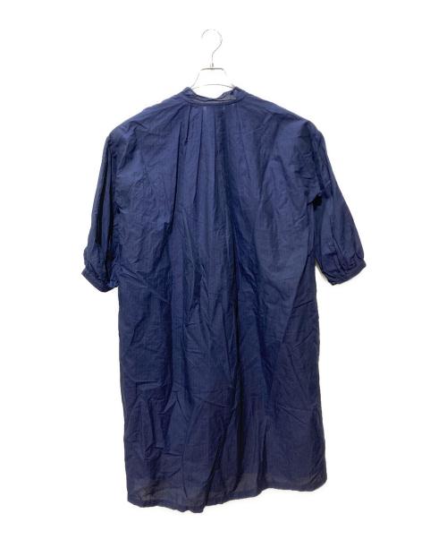 a piece of LIbrary（アピースオブライブラリー）a piece of library (アピースオブライブラリー) リネン混ワンピース ネイビー サイズ:Sの古着・服飾アイテム