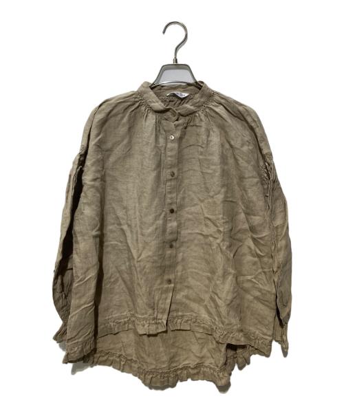 Hug O'War（ハグオーワー）Hug O'War (ハグオーワー) リネンブラウス ベージュ サイズ:FREEの古着・服飾アイテム