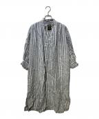 CLOTH&CROSSクロスアンドクロス）の古着「リネンワンピース」｜グレー