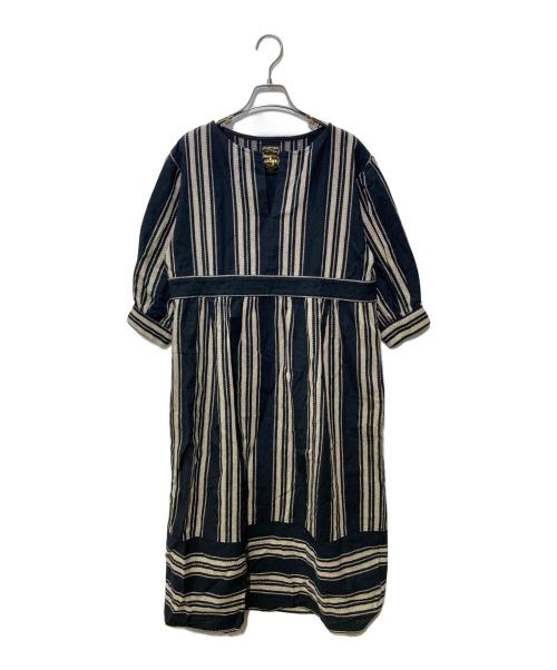 CLOTH&CROSS（クロスアンドクロス）CLOTH&CROSS (クロスアンドクロス) リネン混ワンピース ブラック サイズ:1の古着・服飾アイテム