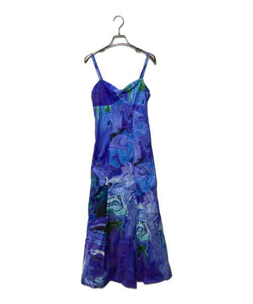 Desigual（デシグアル）Desigual (デシグアル) マーブル模様 ミディワンピース ブルー サイズ:Sの古着・服飾アイテム