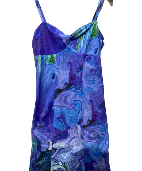 Desigual（デシグアル）Desigual (デシグアル) マーブル模様 ミディワンピース ブルー サイズ:Sの古着・服飾アイテム