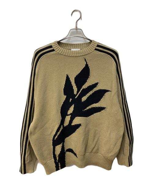 adidas（アディダス）adidas (アディダス) Song for the Mute (ソングフォーザミュート) SFTM KNIT CREW HEMP ベージュ サイズ:Lの古着・服飾アイテム