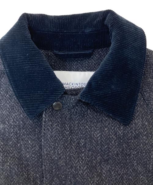 MACKINTOSH PHILOSOPHY（マッキントッシュ フィロソフィー）MACKINTOSH PHILOSOPHY Traditional Weatherwear (トラディショナルウェザーウェア) NEW HARROGATEヘリンボーンハンティングコート ブラック サイズ:SIZE34の古着・服飾アイテム