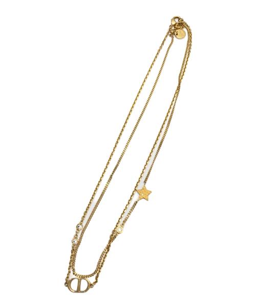 Dior（ディオール）DIOR (ディオール) PETIT CD ダブルネックレス ゴールドの古着・服飾アイテム