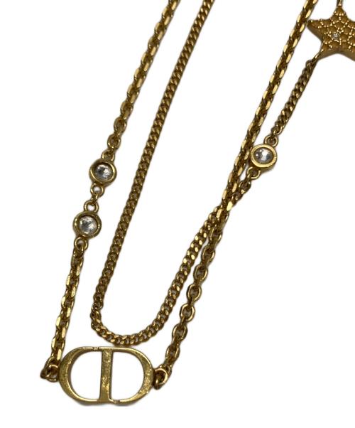 Dior（ディオール）DIOR (ディオール) PETIT CD ダブルネックレス ゴールドの古着・服飾アイテム