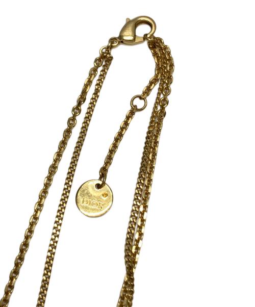 Dior（ディオール）DIOR (ディオール) PETIT CD ダブルネックレス ゴールドの古着・服飾アイテム