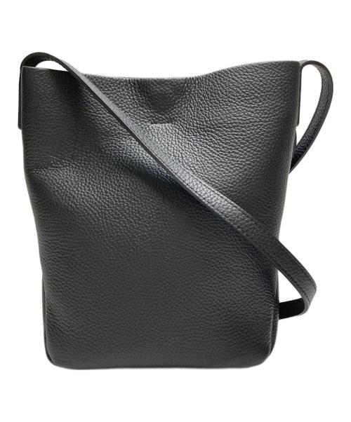 itten-itten（イッテンイッテン）itten-itten (イッテンイッテン) レザーショルダーバッグ ブラックの古着・服飾アイテム