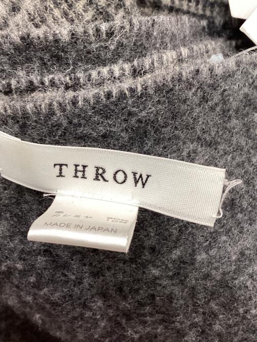 THROW（スロー）THROW (スロー) カシミヤ混マフラー グレーの古着・服飾アイテム