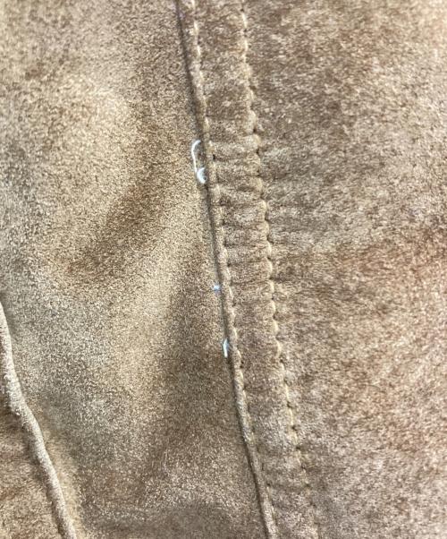 SEAHOP（シーホップ）SEAHOP (シーホップ) ファーフーデッドレザージャケット ブラウン サイズ:Lの古着・服飾アイテム