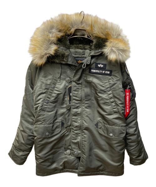 ALPHA（アルファ）ALPHA (アルファ) フライトジャケット カーキ サイズ:Lの古着・服飾アイテム