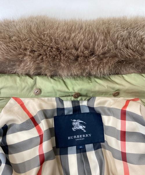 BURBERRY LONDON（バーバリーロンドン）BURBERRY LONDON (バーバリーロンドン) ノバチェックフォックスファーダウンライナー付コート ブラウン サイズ:46の古着・服飾アイテム