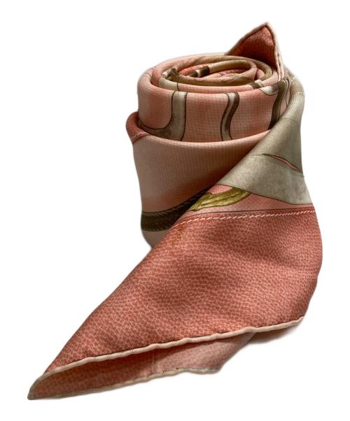 HERMES（エルメス）HERMES (エルメス) カレ90　PROJETS CARRES ピンクの古着・服飾アイテム