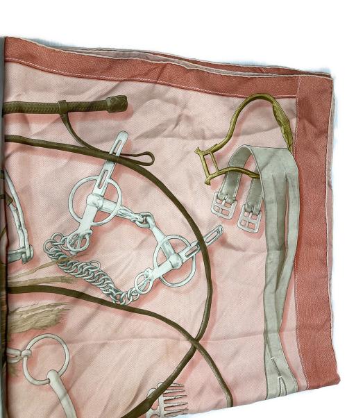 HERMES（エルメス）HERMES (エルメス) カレ90　PROJETS CARRES ピンクの古着・服飾アイテム