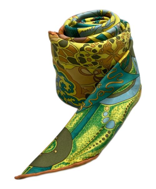 HERMES（エルメス）HERMES (エルメス) カレ90 L'Ivresse de l'Infini 無限の陶酔 イエローの古着・服飾アイテム