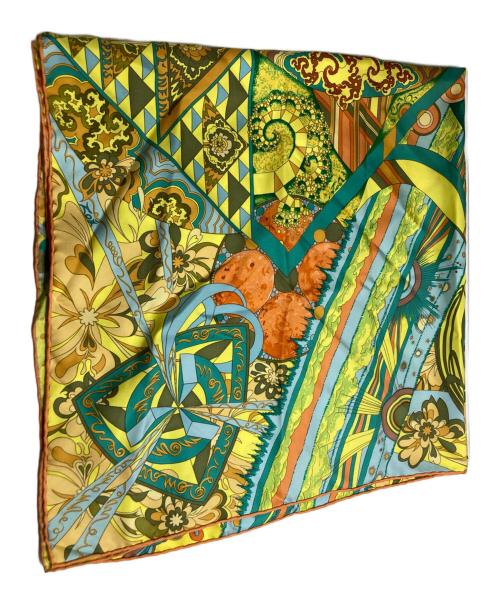 HERMES（エルメス）HERMES (エルメス) カレ90 L'Ivresse de l'Infini 無限の陶酔 イエローの古着・服飾アイテム