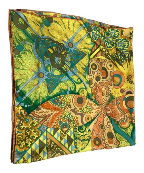 HERMES（エルメス）HERMES (エルメス) カレ90 L'Ivresse de l'Infini 無限の陶酔 イエローの古着・服飾アイテム