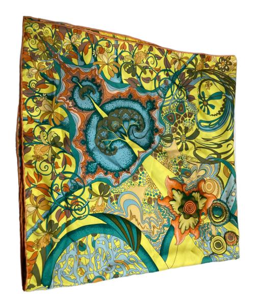 HERMES（エルメス）HERMES (エルメス) カレ90 L'Ivresse de l'Infini 無限の陶酔 イエローの古着・服飾アイテム