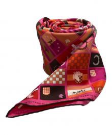 HERMES（エルメス）の古着「カレ90　EN VOYAGE」｜ピンク