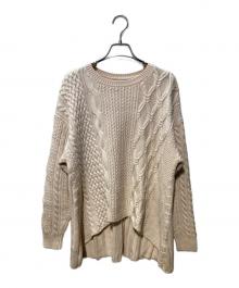 BATONER（バトナ―）の古着「ケーブルニット」｜ベージュ