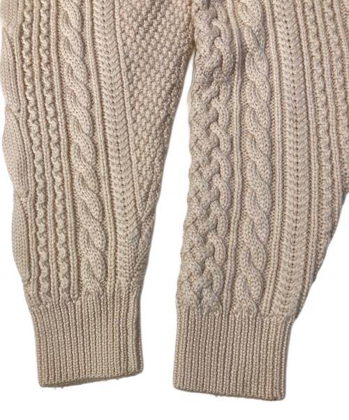 BATONER（バトナ―）BATONER (バトナ―) ケーブルニット ベージュ サイズ:FREEの古着・服飾アイテム