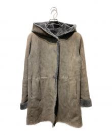 unknown（アンノーン）の古着「ムートンコート」｜グレー
