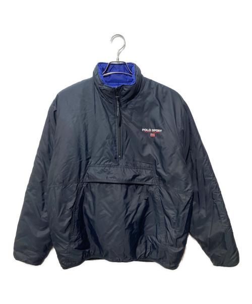 POLO SPORT（ポロスポーツ）POLO SPORT (ポロスポーツ) リバーシブル中綿アノラックジャケット ブラック×ブルー サイズ:Ⅼの古着・服飾アイテム