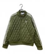 adidasアディダス）の古着「キルティングジャケット」｜オリーブ