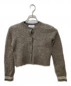 Mila Owenミラオーウェン）の古着「カシミヤタッチ配色ケーブルニットカーディガン」｜ブラウン