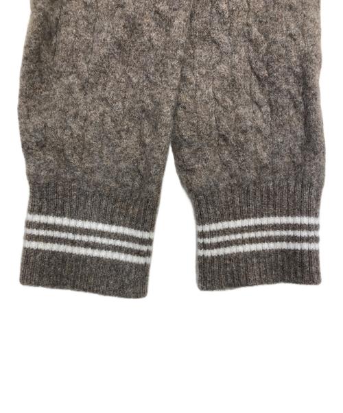 Mila Owen（ミラオーウェン）Mila Owen (ミラオーウェン) カシミヤタッチ配色ケーブルニットカーディガン ブラウン サイズ:SIZE 0の古着・服飾アイテム