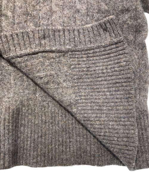 Mila Owen（ミラオーウェン）Mila Owen (ミラオーウェン) カシミヤタッチ配色ケーブルニットカーディガン ブラウン サイズ:SIZE 0の古着・服飾アイテム