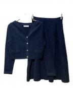 CELFORDセルフォード）の古着「ツイードニットセットアップ」｜ネイビー