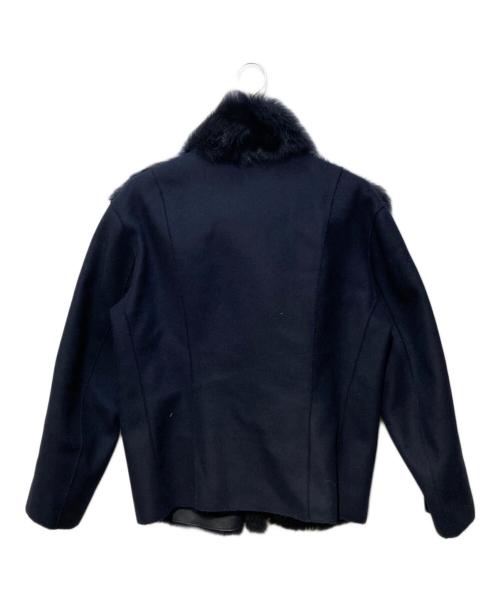 EMPORIO ARMANI（エンポリオアルマーニ）EMPORIO ARMANI (エンポリオアルマーニ) ファージャケット ネイビー サイズ:54の古着・服飾アイテム