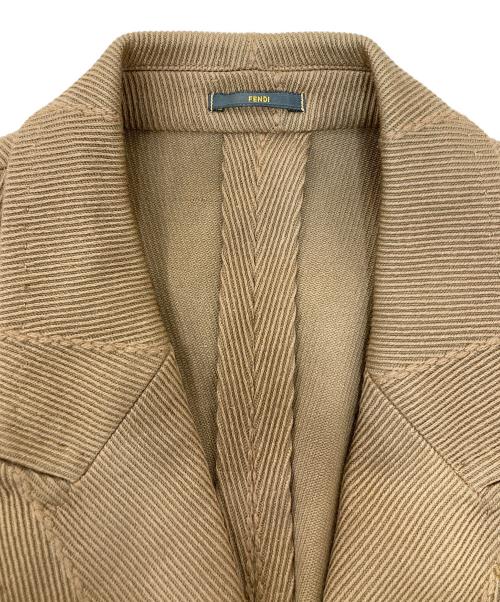 FENDI（フェンディ）FENDI (フェンディ) ダブルジャケット ベージュ サイズ:48の古着・服飾アイテム