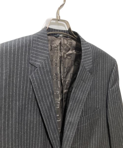 DOLCE & GABBANA（ドルチェ＆ガッバーナ）DOLCE & GABBANA (ドルチェ＆ガッバーナ) ストライプ2Bジャケット ブラック サイズ:54の古着・服飾アイテム