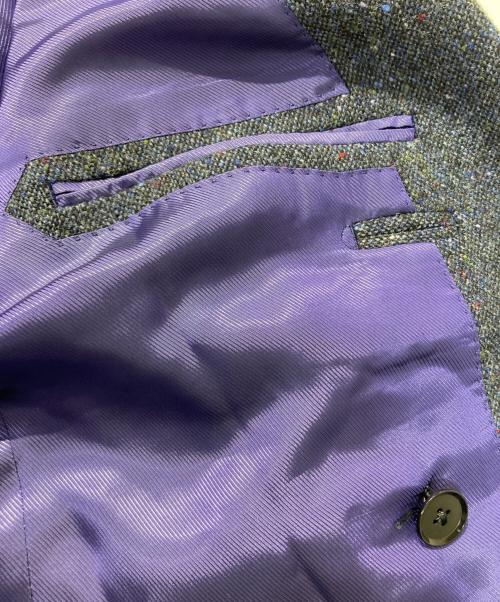 Custom Tailor BEAMS（カスタムテーラービームス）Custom Tailor BEAMS (カスタムテーラービームス) ドネガルツイードピークドラペルダブルブレストジャケット&ドネガルツイードスラックス ネイビー サイズ:サイズ表記無しの古着・服飾アイテム