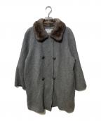 MODE WINGモードウィング）の古着「ミンクファーカシミヤ100％コート」｜グレー