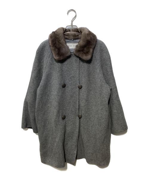 MODE WING（モードウィング）MODE WING (モードウィング) ミンクファーカシミヤ100％コート グレー サイズ:9号の古着・服飾アイテム