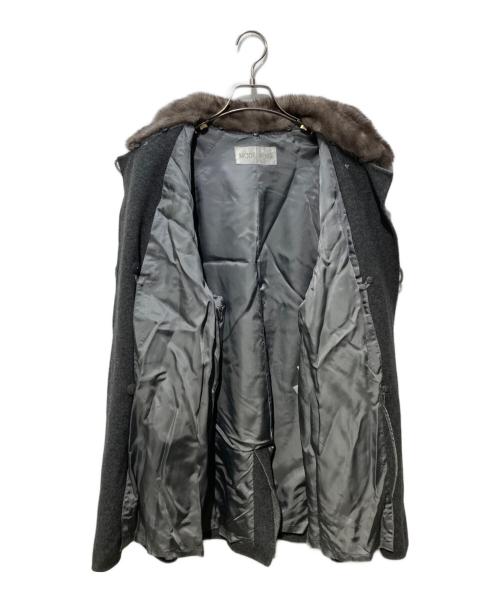 MODE WING（モードウィング）MODE WING (モードウィング) ミンクファーカシミヤ100％コート グレー サイズ:9号の古着・服飾アイテム