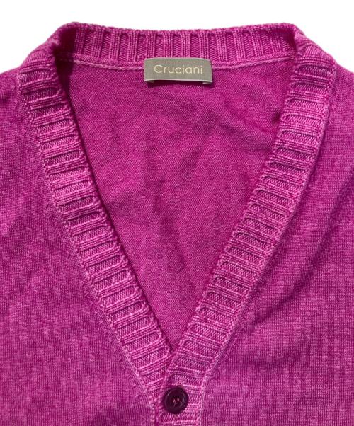 Cruciani（クルチアーニ）Cruciani (クルチアーニ) ウールカーディガン パープル サイズ:SIZE 52の古着・服飾アイテム