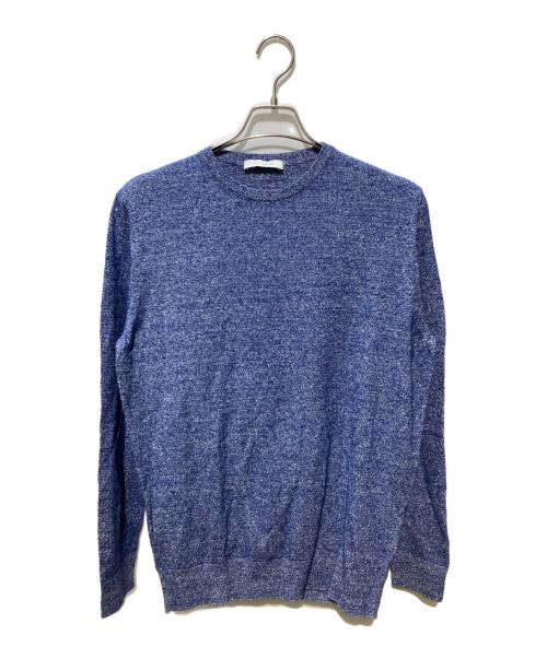Cruciani（クルチアーニ）Cruciani (クルチアーニ) リネンウールカシミア混クルーネックニット ネイビー サイズ:SIZE 52の古着・服飾アイテム