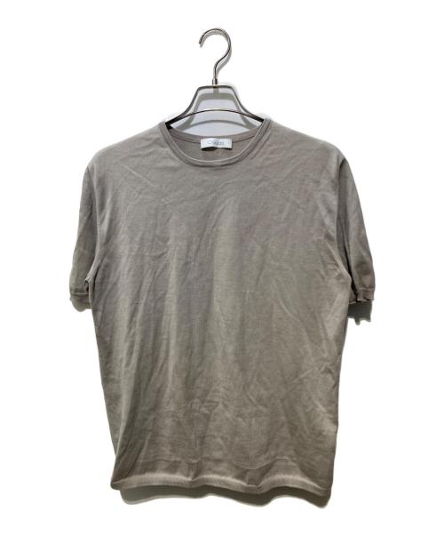 Cruciani（クルチアーニ）Cruciani (クルチアーニ) 27ゲージコットン ニットTシャツ ベージュ サイズ:SIZE 52の古着・服飾アイテム
