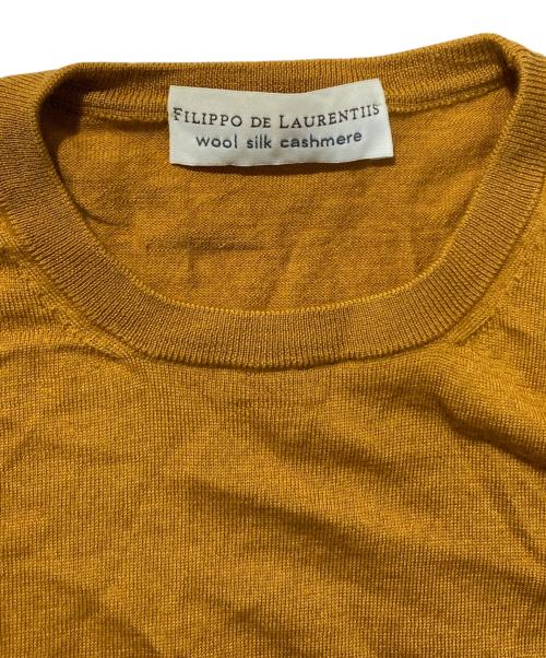FILIPPO DE LAURENTIIS（フィリッポ・デ・ローレンティス）FILIPPO DE LAURENTIIS (フィリッポ・デ・ローレンティス) カシミアブレンドハイゲージニット ベージュ サイズ:SIZE 52の古着・服飾アイテム