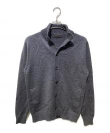 Zanone（ザノーネ）の古着「5ゲージウールスタンドカラーニットカーディガン CHIOTO」｜グレー